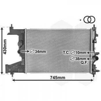Radiador de Arrefecimento do Motor VAN WEZEL 37002484