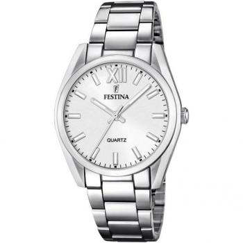 Reloj De Mujer Festina Alegría F20622/1 Con Esfera Plateada