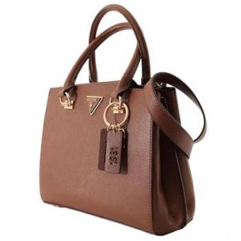 Bolso Guess Noelle marrón con dos asas para mujer