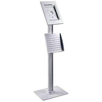 PureMounts PDS-5921 Supporto con supporto per brochure e custodia in acciaio con serratura per tablet Apple iPad 9.7 / iPad 10.2 / iPad Pro 10.5 / iPad Air 10.5 (Gen 3) bianco