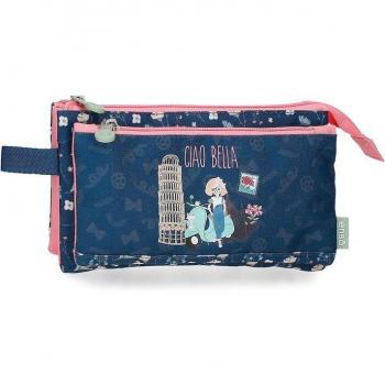 Estuche Enso Ciao Bella Tres Compartimentos Marino