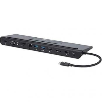 Manhattan 153478 Docking Station USB-C™ 11-in-1 Triplo Monitor con MST Nero