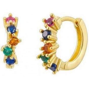 Aretes de Aro con Cristales de Circonita para Boda en Plata de Ley 925