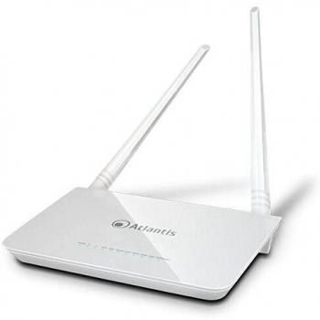 Atlantis WebShare 144WN+ Wireless N Router 300 Mbps ADSL2+ IEEE 802.11n/g/b 4 Porte Fast Ethernet 2 Antenne da 5 dBi
