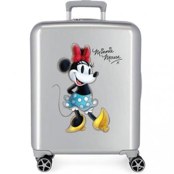 Maleta de cabina rígida Disney 100 Joyful Minnie 55 cm gris