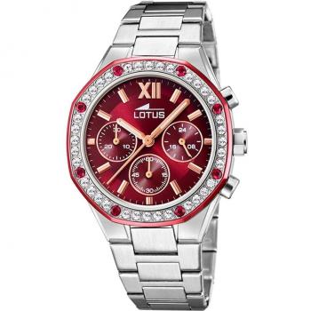 Reloj De Mujer Lotus Excellent Con Esfera Burdeos 18872/3