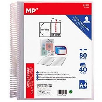 Carpeta Clasificadora con Anillas y 40 Fundas A4 Personalizables