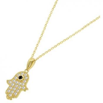 Collar Mano De Fátima Time Road Hin00395/43 Oro, Mujer