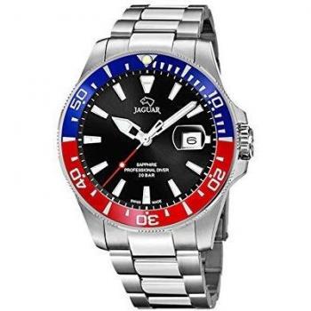 Reloj Jaguar J860/F cab. ace. esf. negra