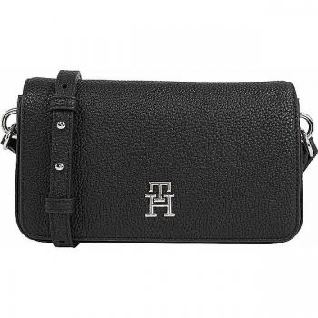 Bolso bandolera Tommy Hilfiger para mujer AW0AW15180 Emblem Flap negro