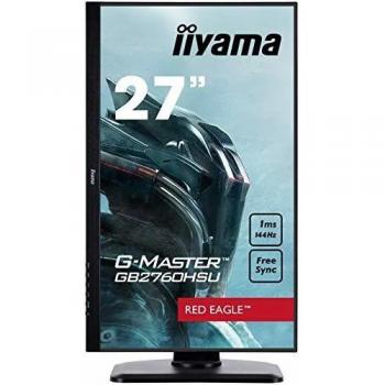 Iiyama G-MASTER Red Eagle GB2760HSU-B1 68.6 cm, 27 Pollici, Gaming Monitor Full-HD 144Hz, HDMI, DisplayPort, USB 2.0, 1ms Tempo di Risposta, FreeSync, Regolabile in Altezza, Pivot, Nero