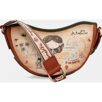 Bolso hobo Anekke Paz y Amor Camel
