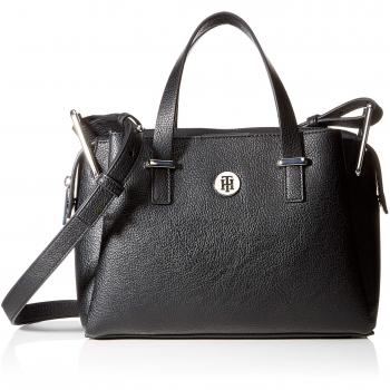 Tommy Hilfiger TH CORE MED SATCHEL Mujer Bolsos bandolera Negro (Black) 12.7x17.8x27.9 centímetros (B x H x T)