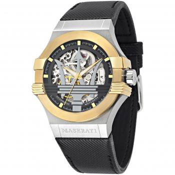 Reloj Maserati Potencia Esqueleto Negro Automático