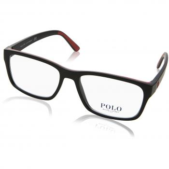 Polo Ralph Lauren 0PH2172, Monturas de Gafas para Hombre, Negro (Matte Black Rubber Red), 56
