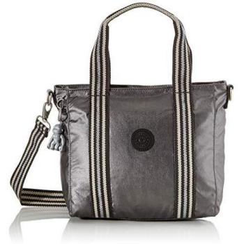 Kipling Asseni Mini Mujer Bolsos totes Negro (Carbon Metallic) 33x21x14 Centímetros (B x H x T)