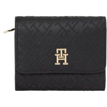 Cartera Trifold Negra Tommy Hilfiger Mujer