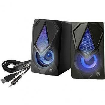 Coppia di Casse PC USB Thunder Speakers con LED 33204