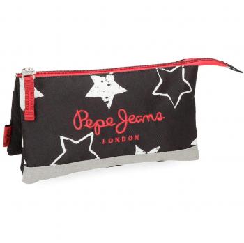 Pepe Jeans Jessa Bolso de Viaje, 22 cm, 1.32 litros, Negro