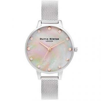 Olivia Burton Reloj Analógico para Mujer de Cuarzo con Correa en Acero Inoxidable OB16SE07