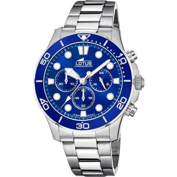 Reloj De Hombre Lotus Excellent Con Esfera Azul 18756/1