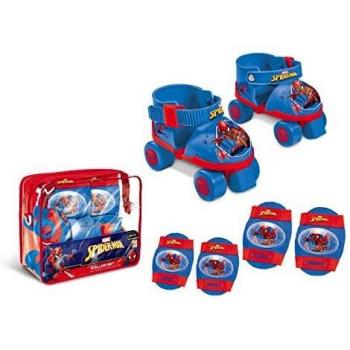 Spiderman Toys Ruedas Ajustables Niños, 29-18390 Spider-Man Set de Patines Infantiles con Protecciones, Talla 22 a 29, Multicolor, 40 x 40 x 40 cm (Mondo 18390)