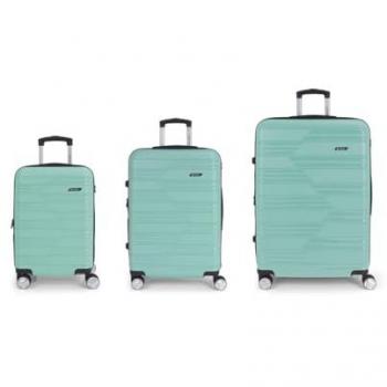 Gabol Juego de 3 Maletas Expandibles Uyiko Rígidas Verde Menta