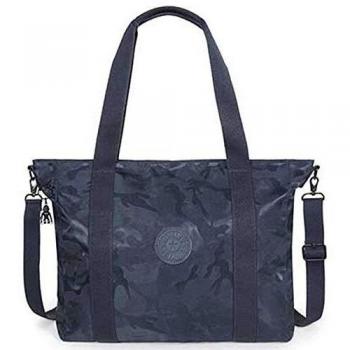 Kipling ASSENI, Bolso para Mujer, Satin Camo Azul, S