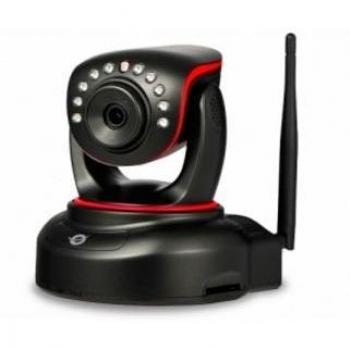 Conceptronic Wireless Pan-Tilt IP Camera (CIPC AM1080PTiwl) con cavo orientabile inclinabile in nero