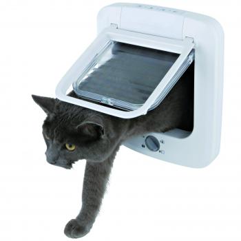 Puerta para gatos Trixie Gatera 4 posiciones Blanco