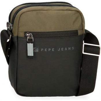 Pepe Jeans. Bandolera dos compartimentos Jarvis verde oscuro