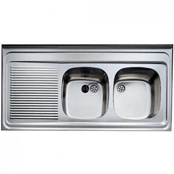 Fregadero Teka E/60 2C de cocina de acero inoxidable
