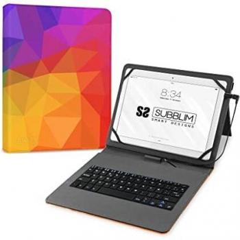 Tastiera Bluetooth con supporto per tablet Subblim SUBKT1-USB053 Spagnolo Qwerty Multicolor