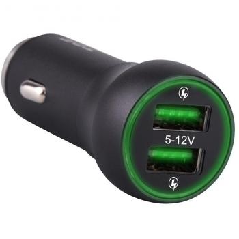 Caricabatterie Auto Quick Charge 48W Dual USB All-Metal