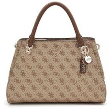 Bolso de mano Guess Noelle II Luxury Satchel marrón