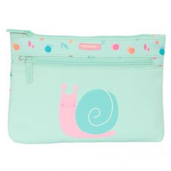 Estuche Escolar Safta Caracol Turquesa 23 x 16 x 3 cm