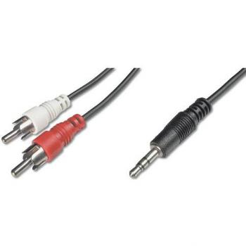 Digitus AK-510300-015-S cavo audio 1,5 m 2 x RCA 3.5mm Nero