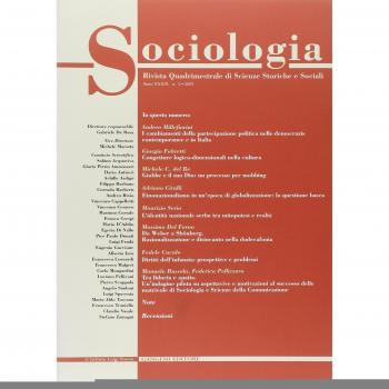 Sociologia. Rivista quadrimestrale di scienze storiche e sociali (2005) (Vol. 1)