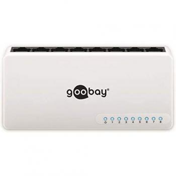 Goobay 71224 Network Switch, 8-Port Fast Ethernet, Black