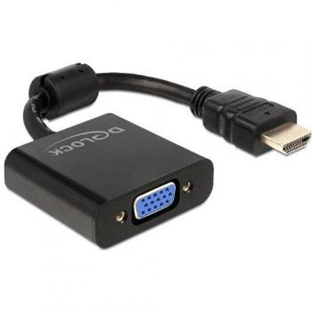 DeLOCK 65512 Adaptador de Cable Hdmi-A Vga, Negro