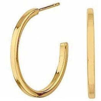 Pendientes City de plata chapada en oro amarillo Itemporality SEA-200-155-03