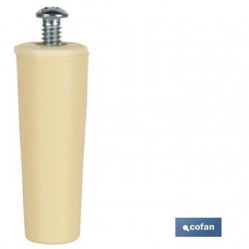 Tope para persianas de PVC de 60 mm con tornillo métrico M6, disponible en varios colores