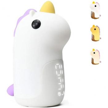 Reloj Despertador Unicornio Azul con Luz Nocturna RegulaIntensidad