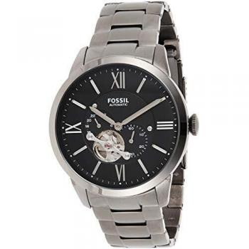 Fossil Reloj para Hombre Townsman Auto, movimiento automático, caja de acero ahumado de 44mm con correa de acero, ME3172