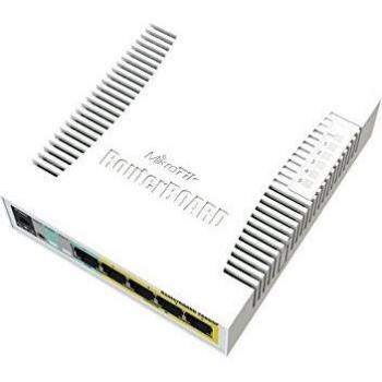 Switch mikrotik routerboard 260gsp 5-port gigabit smart switch with sfp cage, swos, plastic case, psu, poe-out