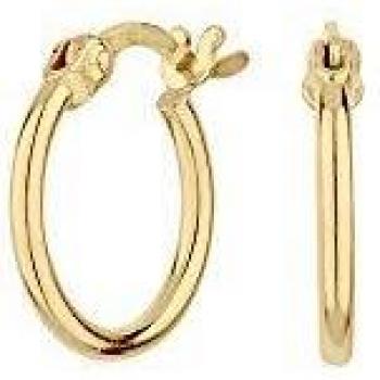 Pendientes City de plata chapada en oro amarillo