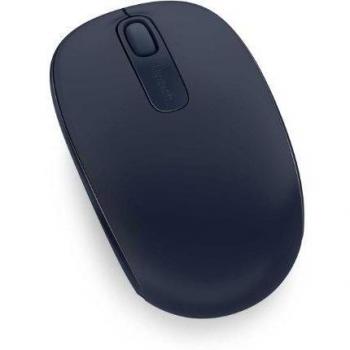 Microsoft Mouse 1850 Wireless Ottico, 1000 DPI, 2 Tasti, Ricevitore Wireless a Scomparsa, Colore Blu