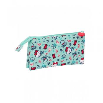 SAFTA PORTATODO TRIPLE HELLO KITTY SEA LOVERS 3x22x12 Cms