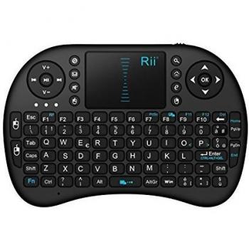 Rii Mini i8 Italia: tastiera wireless ergonomica con mouse touchpad per Smart TV, Mini PC, HTPC, console, computer (layout italiano)
