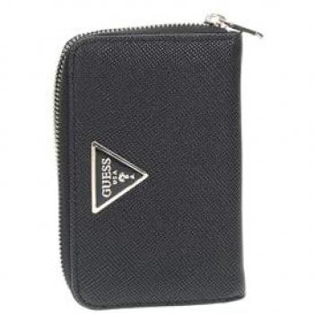 Guess Minicartera Laurel Saffiano Negra para Mujer